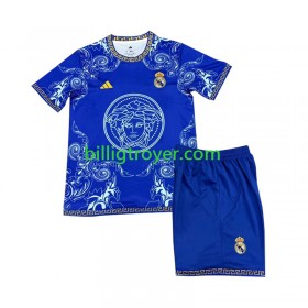 Billige Fotballdrakter Real Madrid Versace Edition Barn Hjemmedraktsett Blå 2024/25 Kortermet
